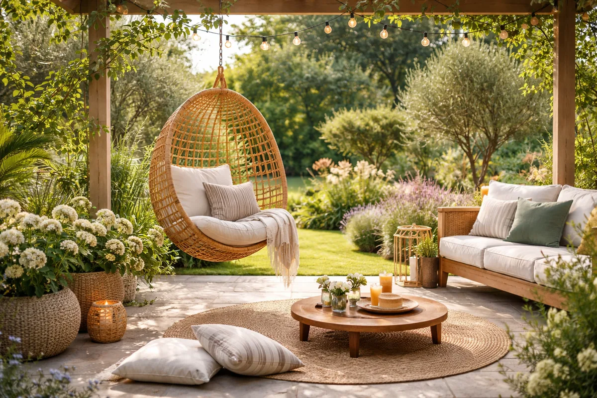 Quel type de mobilier suspendu choisir pour un jardin convivial et relaxant
